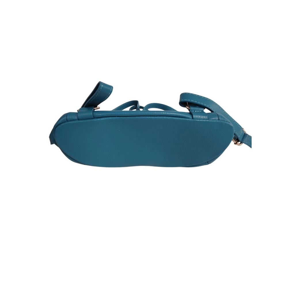 Aurelia Italian Leather Crossbody Bag Backpack NWT Y2K Turquoise - Picture 4 of 5